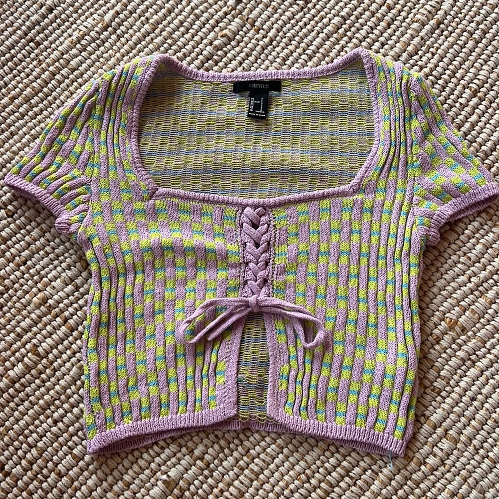 Cropped sweater top